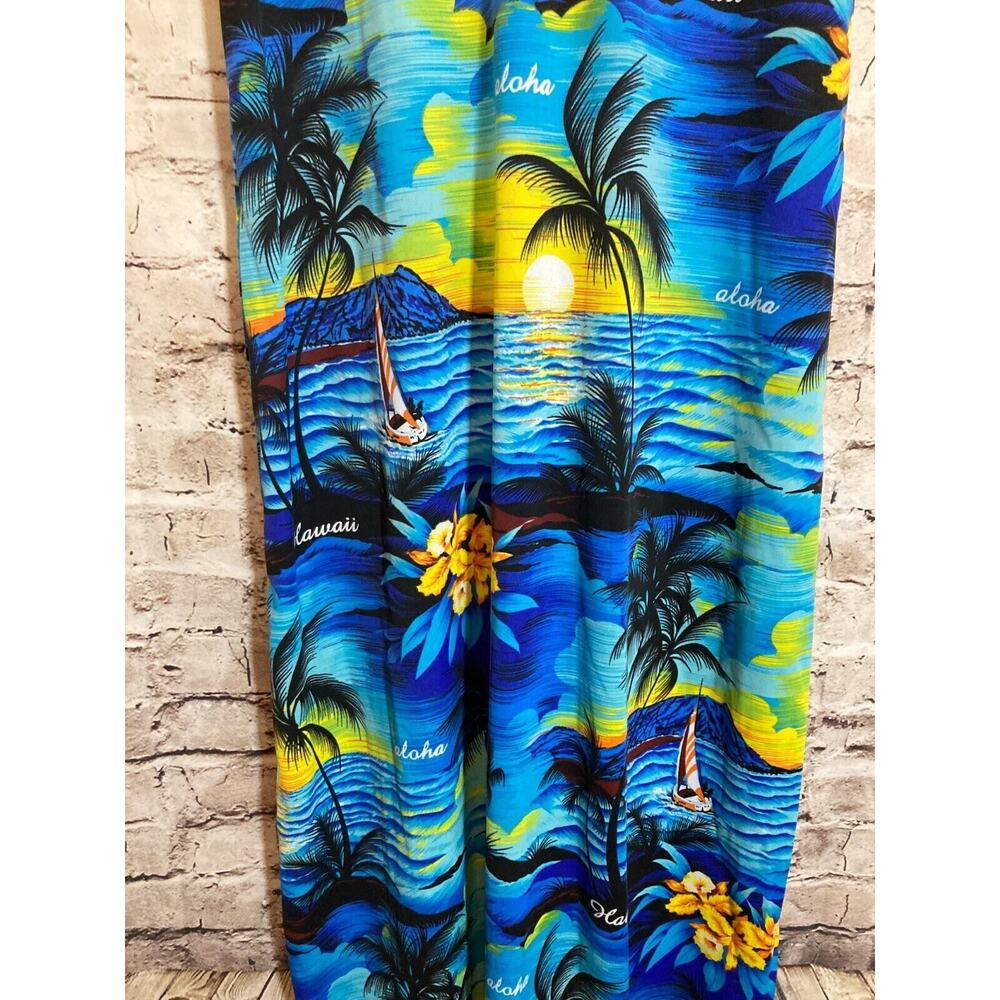 Tropical Blue Maxi Dress - Picture 2 of 13